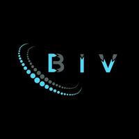 biv carta logotipo criativo Projeto. biv único Projeto. vetor