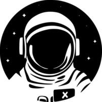 astronauta - Preto e branco isolado ícone - vetor ilustração