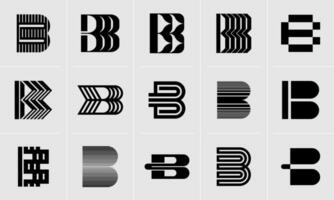 conjunto do carta marca b logotipo Projeto vetor