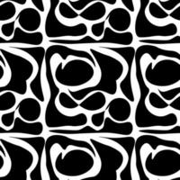 padrão preto e branco sem costura com ilustração de shapes.vector vetor