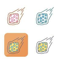 ícone de vetor de meteorito