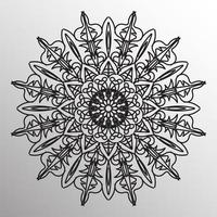 padrão circular em forma de mandala com flor vetor