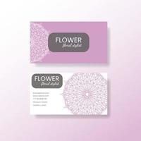 cartão comercial com flor de mandala vetor