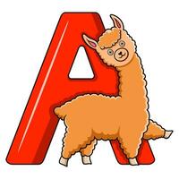 ilustração do uma carta para alpaca vetor