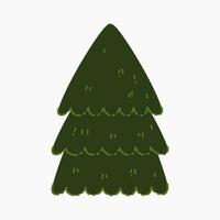 uma fofa avião Natal árvore, abeto, pinho, coníferas sem decoração, plano vetor ilustração isolado em branco fundo. alegre Natal e feliz Novo ano.