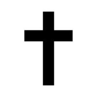 cristão Cruz silhueta ícone. vetor. vetor