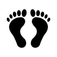 humano pés silhueta ícone. vetor. vetor