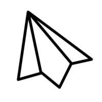 simples papel avião ícone. origami. vetor. vetor
