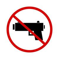 arma de fogo proibição e regulamentos. não pistola permitido. vetor. vetor
