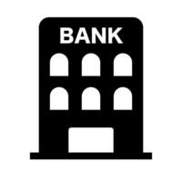 banco construção silhueta ícone. financeiro indústria. vetor. vetor