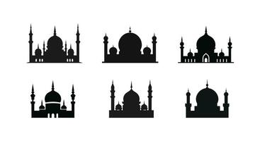 arquitetônico grandeza mesquita silhueta vetor