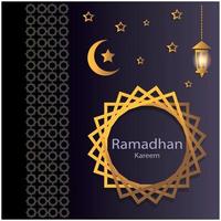 design islâmico com o tema do ramadã e eid para postagem na mídia vetor