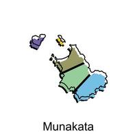 mapa cidade do Munakata projeto, Alto detalhado vetor mapa - Japão vetor Projeto modelo, adequado para seu companhia