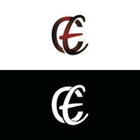 carta ce luxo moderno monograma logotipo vetor projeto, logotipo inicial vetor marca elemento gráfico ilustração Projeto modelo