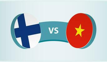 Finlândia versus Vietnã, equipe Esportes concorrência conceito. vetor