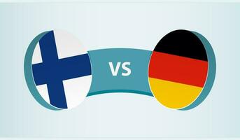 Finlândia versus Alemanha, equipe Esportes concorrência conceito. vetor