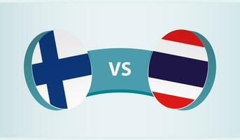 Finlândia versus tailândia, equipe Esportes concorrência conceito. vetor