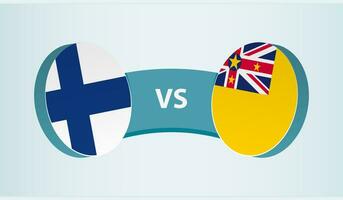 Finlândia versus niue, equipe Esportes concorrência conceito. vetor