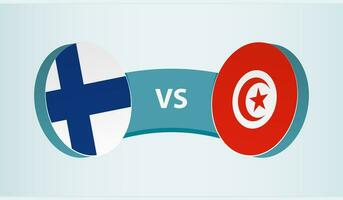 Finlândia versus Tunísia, equipe Esportes concorrência conceito. vetor
