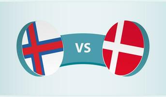 faroé ilhas versus Dinamarca, equipe Esportes concorrência conceito. vetor