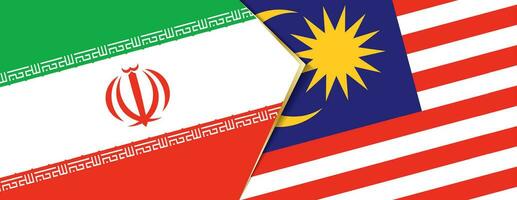 Eu corri e Malásia bandeiras, dois vetor bandeiras.