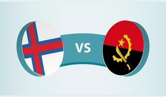 faroé ilhas versus Angola, equipe Esportes concorrência conceito. vetor
