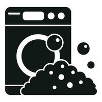 lavando máquina lavar Sabonete bolhas ícone simples vetor. água acidente vetor