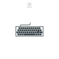 teclado ícone símbolo vetor ilustração isolado em branco fundo