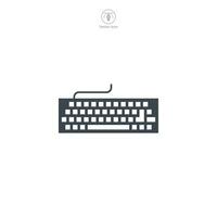 teclado ícone símbolo vetor ilustração isolado em branco fundo