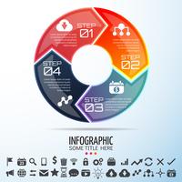 Modelo de design de infografia vetor