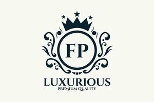 inicial carta fp real luxo logotipo modelo dentro vetor arte para luxuoso branding vetor ilustração.