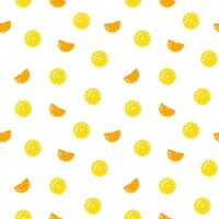 laranja e limão fatias vetor desatado padrão, fundo, papel de parede, imprimir, têxtil, tecido, invólucro papel, embalagem Projeto