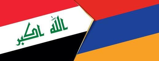 Iraque e Armênia bandeiras, dois vetor bandeiras.