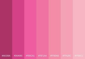 Rosa gradiente cor paleta vetor