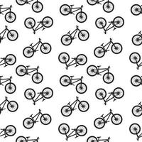 ilustração vetorial de padrão sem emenda de bicicleta vetor
