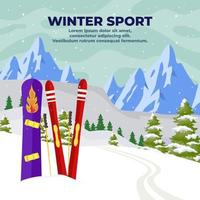 ilustração de esporte de inverno vetor