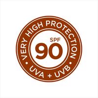 UV, proteção solar, bloco total SPF 90 vetor