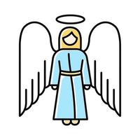 ícone de cor de anjo vetor