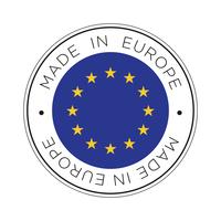 Feita no ícone de bandeira da Europa. vetor