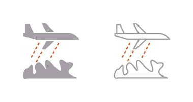 ícone de vetor de avião de bombeiro exclusivo