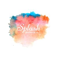 Vetor de design elegante splash aquarela colorida