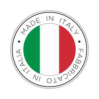 Feita no ícone de bandeira de Itália. vetor