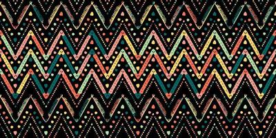 padrão retro em zigue-zague de estilo africano. design chevron vetor