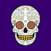 ilustração decorativa do dia da cabeça dos mortos no méxico vetor