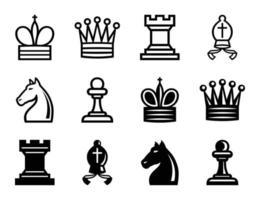 vetor de ícone de xadrez. ilustração vetorial de ícone de xadrez