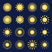 vetor de ícone do sol. ilustração vetorial ícone sol