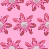protea rosa padrão sem emenda vetor