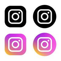 Instagram logotipo ícone vetor dentro plano estilo. social meios de comunicação aplicativo