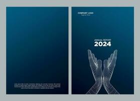 design da capa do relatório anual vetor