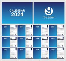 calendário de parede 2024 vetor